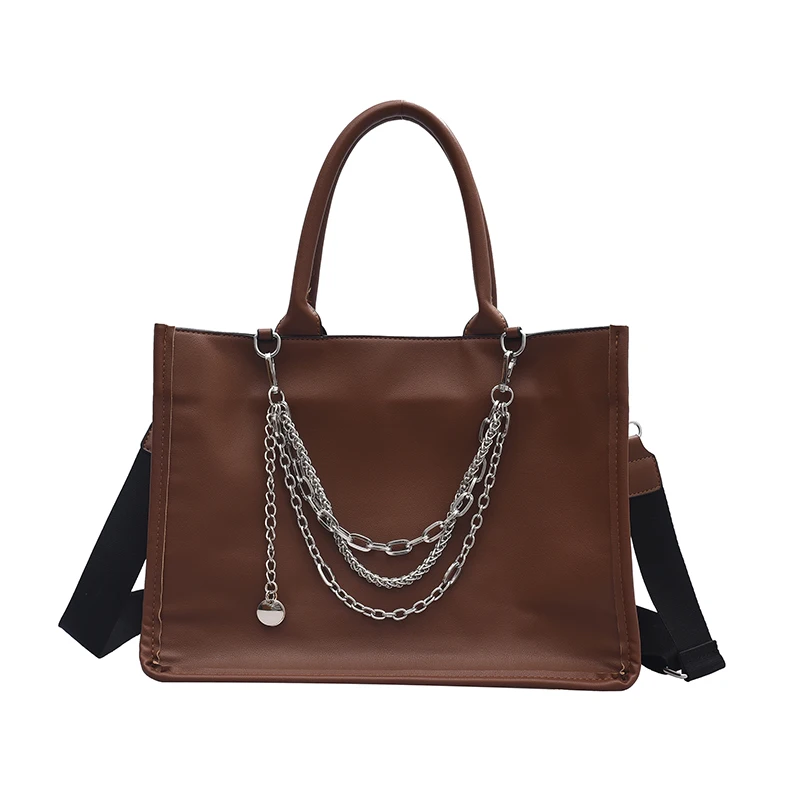 

Women's Large Capacity New Fashion Chain Autumn And Winter 2020 Students' Portable One Shoulder Tote Pack Simple C665