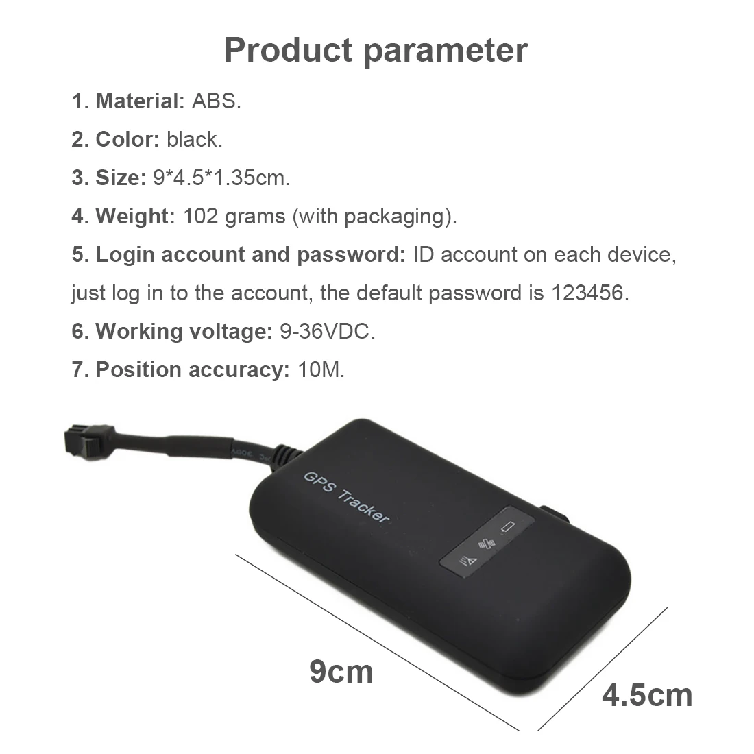 

Car Tracker GPS Vehicle Tracker Real-Time Locator GSM Motorcycle Car Bicycle Anti-theft Tool UBLOX GSM/GPRS 850/900/1800/1900Mhz