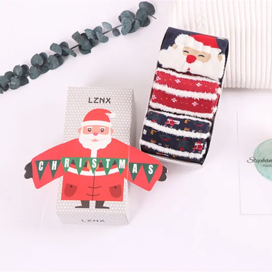 3 пары хлопковых рождественских носков для женщин и мужчин Новинка 2019 года сезон