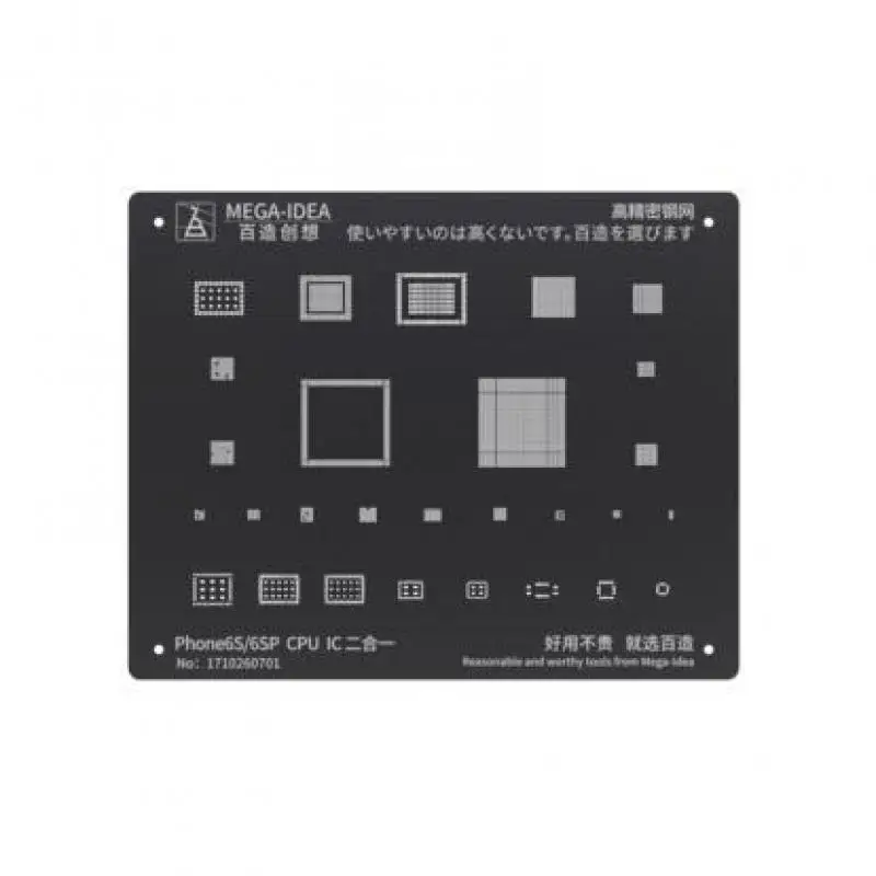Мега-идея для iPhone 5/6/6P/6S/7/8/8P/X/XS Max/XR/11/11 pro Max BGA трафарет CPU ОЗУ ПИТАНИЕ wifi IC Reball