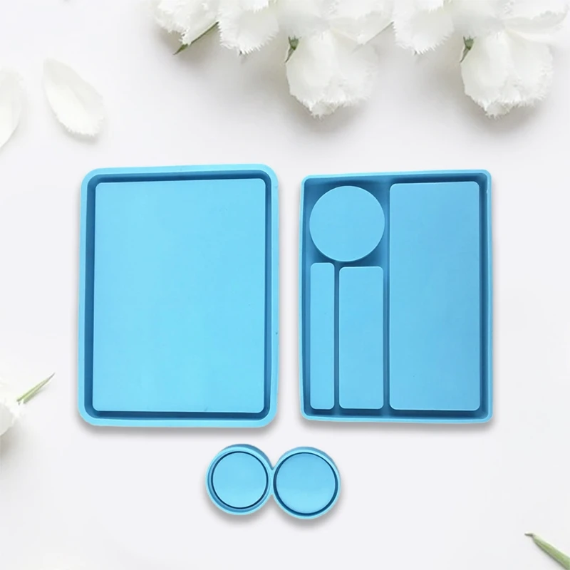 

Serving Board Fruit Snack Tray Epoxy Resin Mold Makeup Storage Box Silicone Mould DIY Crafts Jewelry Organizer Casting N0HE