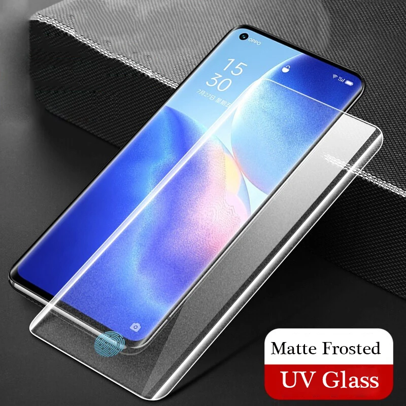 Для OPPO Reno5 Pro Plus 5G + матовое УФ-стекло защита экрана полное клеевое покрытие