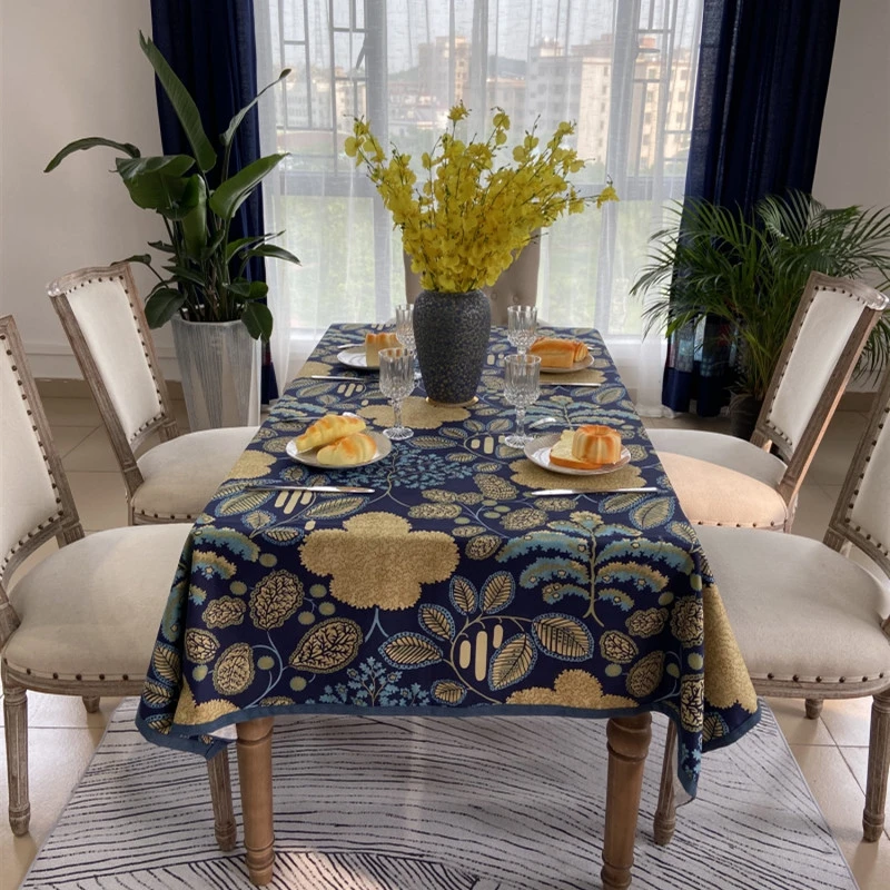 

Retro Nordic Art Tablecloth Party Home Decoration Table Cloth Kitchen Dining Table Non-slip Cover Living Room Cotton Tablecloths