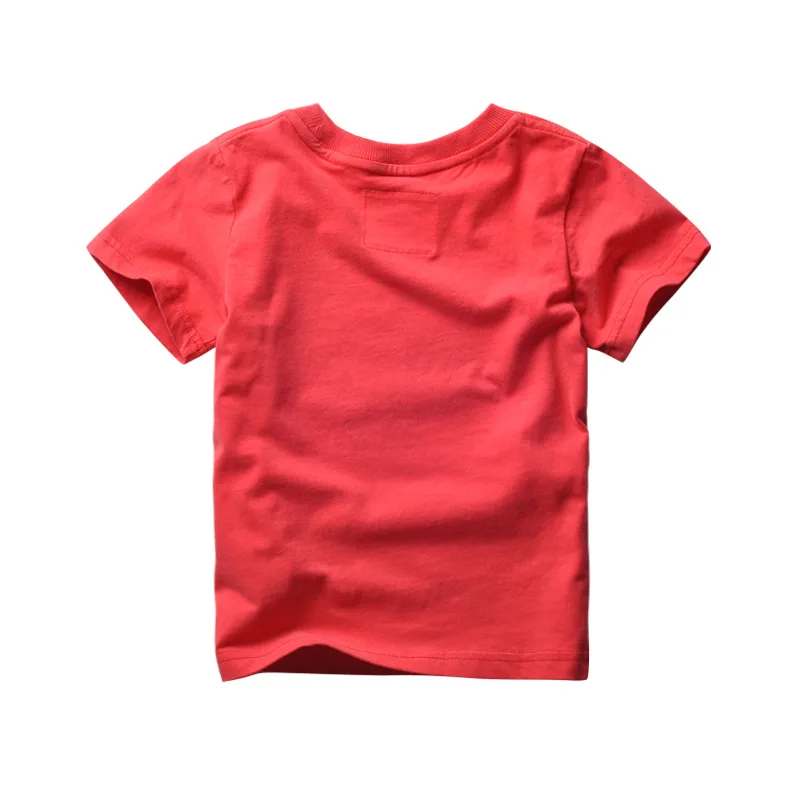 Летние футболки для мальчиков 100% хлопок удобная детская футболка с короткими