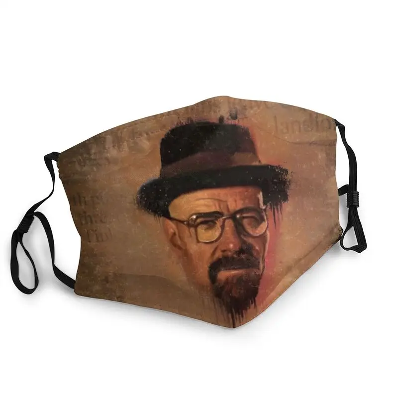 

Walter White Washable Face Mask Unisex Adult Breaking Bad Heisenberg TV Show Protection Cover Respirator Mouth Muffle