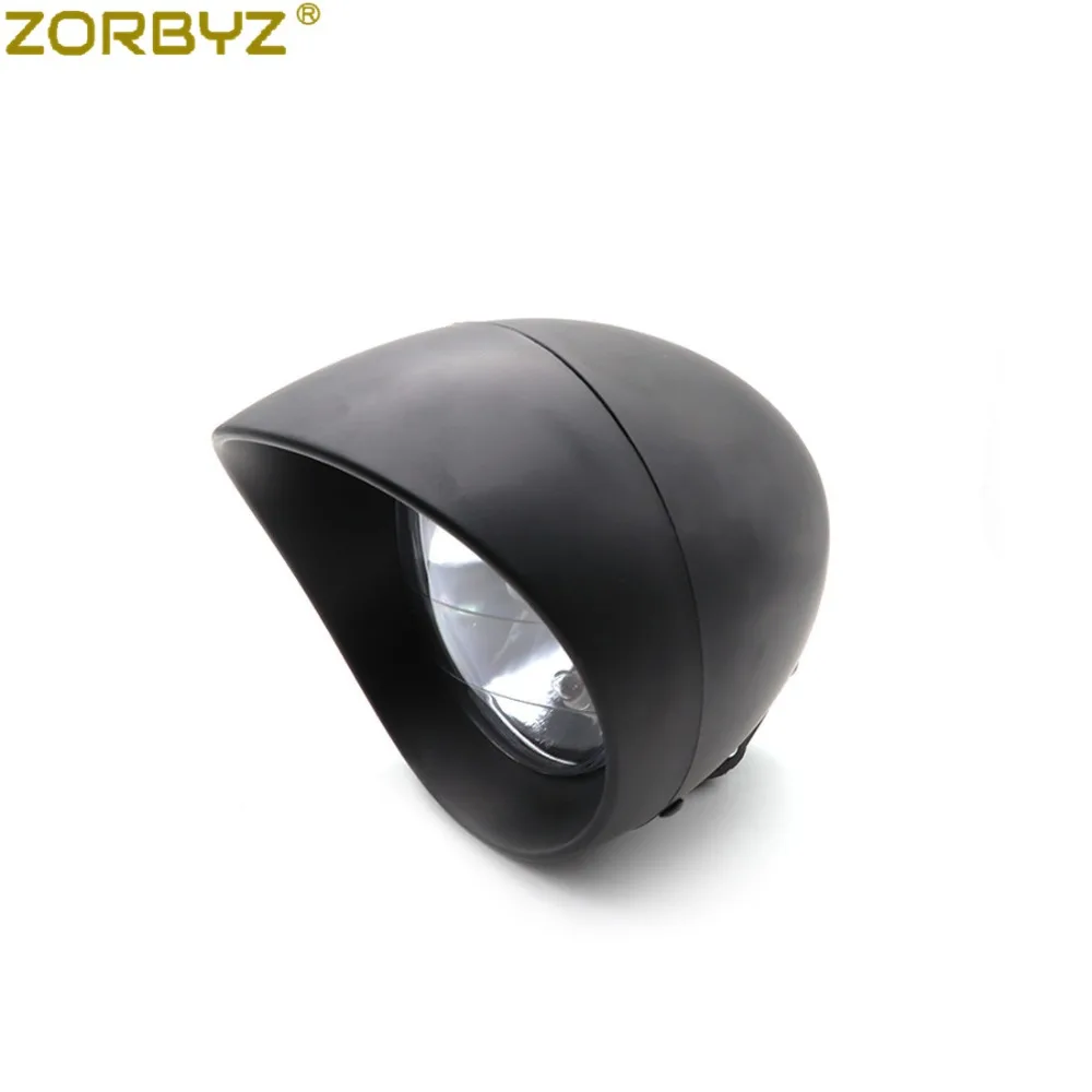 ZORBYZ черный мотоцикл 6," Пуля фара подходит для Harley cruise Honda Steed Shadow на заказ