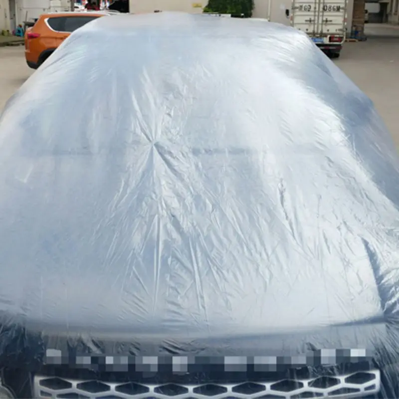 

Portable Disposable Transparent Waterproof Car Cover Dustproof Foldable Covers 57BA