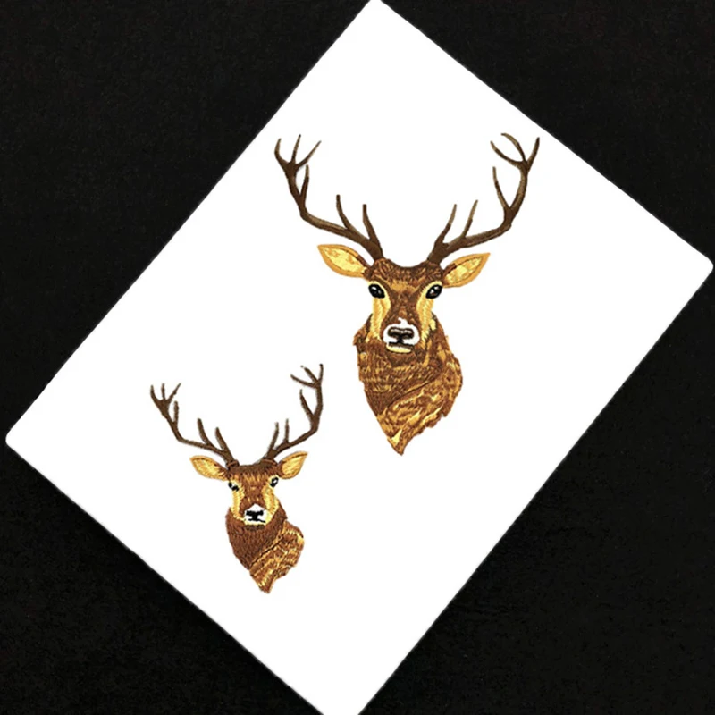 1 шт. патч с вышивкой оленя для одежды утюгом аппликация сделай сам аксессуары