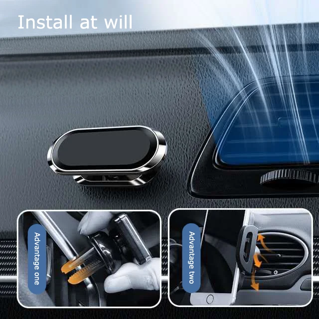 

360 Universal Rotating Magnetic Car Phone Holder Mount Dashboard Magnet Phone Stand for IPhone Max Xiaomi GPS Phone Accessories
