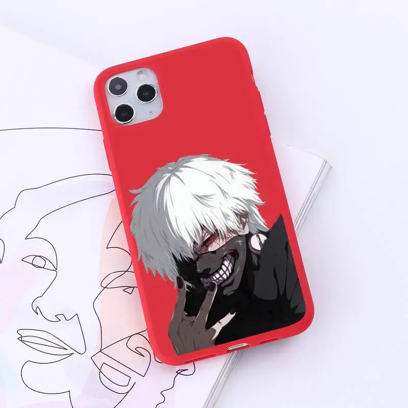 

Tokyo Ghoul Anime Horror Phone Case Red Candy Color for iPhone 6 7 8 11 12 s mini pro X XS XR MAX Plus