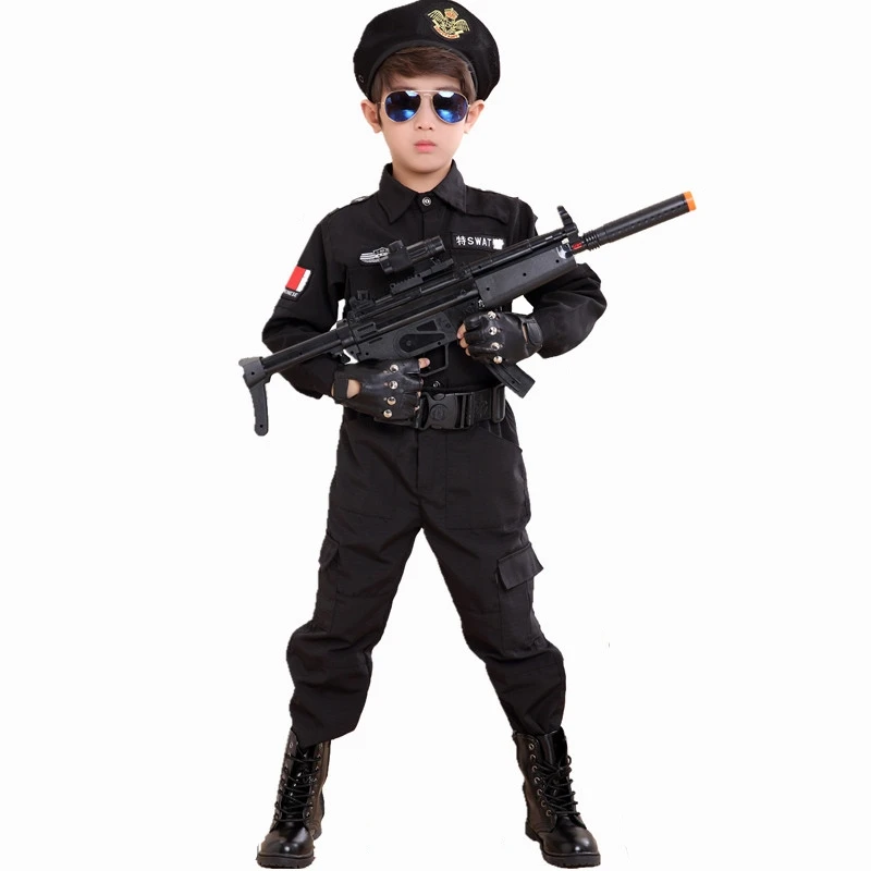 Карнавальные полицейские костюмы для мальчиков детская одежда косплея на