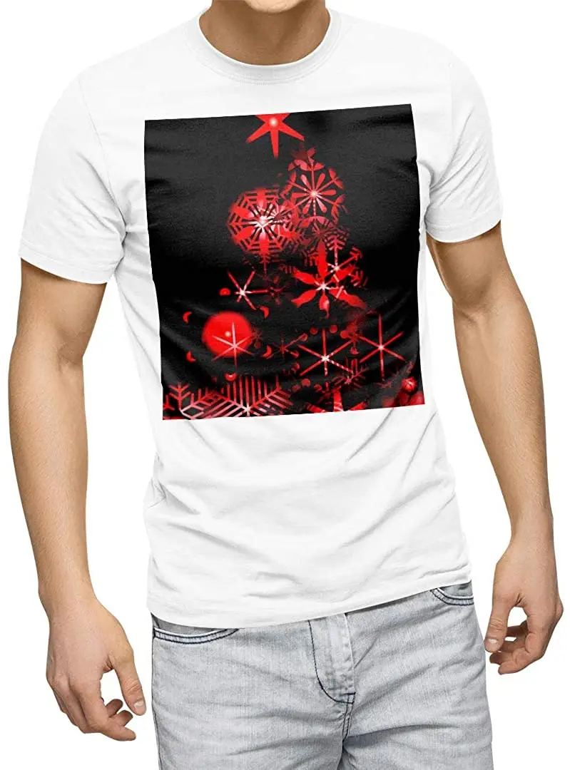 

New Arrivals Graphic T-Shirt Summer Cool Men Printed Tee 2020 Breathable All Cotton Short Sleeve T Shirt Christmas Snow Crystal