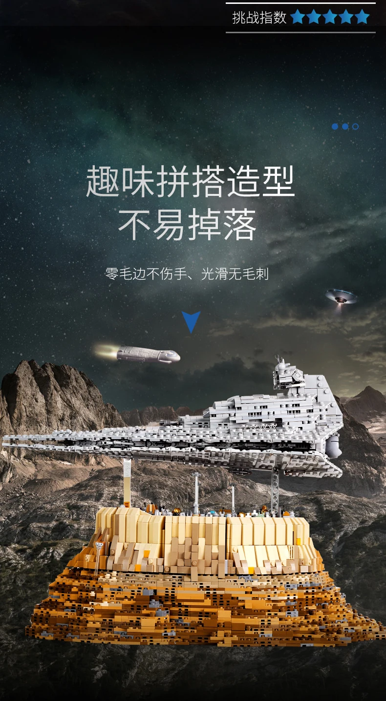 

MOULD KING MOC Star plan toys Destroyer cruise ship The Empire Over Jedha city model sets Building block brick Kids toys Gifts