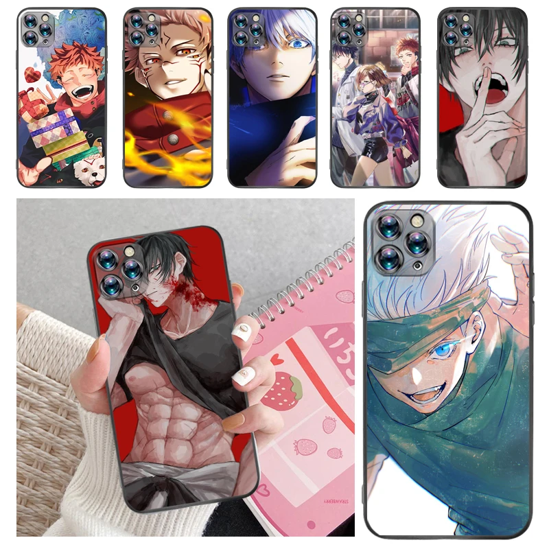 

Jujutsu Kaisen Yuji Itadori Fushiguro Megumi Satoru Gojo Sukuna Phone Case For iPhone 12 Mini SE 2020 Pro MAX Funda Back Cover