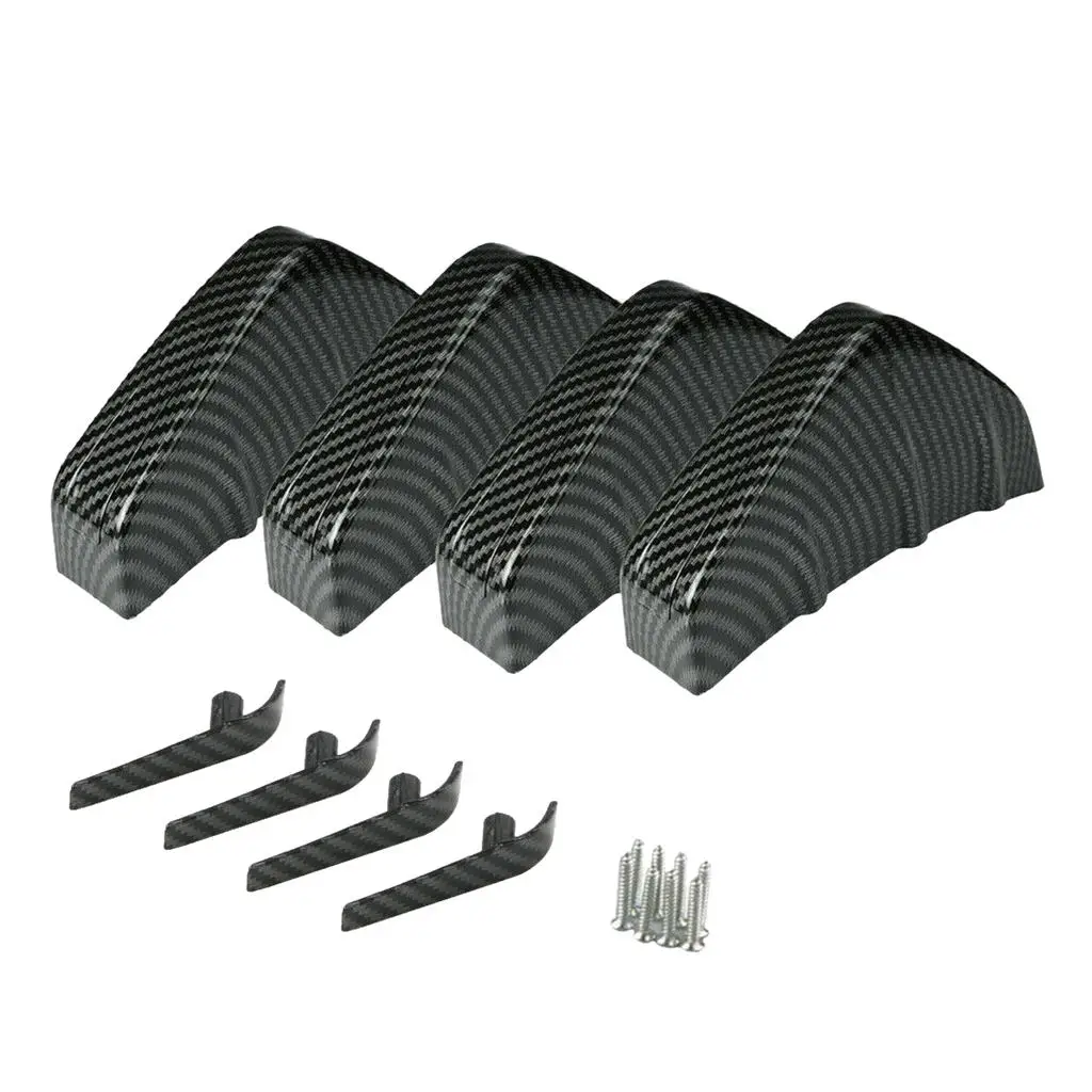 

4pcs Universal Car Rear Lower Bumper Diffuser Fin Spoiler Lip Wing Splitter with Screw, Car Chassis Decoration