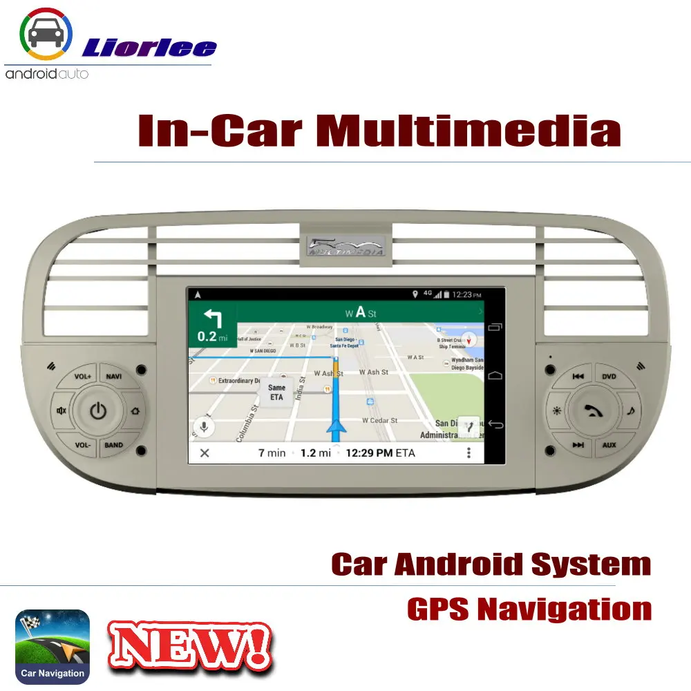 Автомобильный DVD мультимедийный плеер для Fiat 500 2007 ~ 2015 стерео радио 2 din GPS Navi