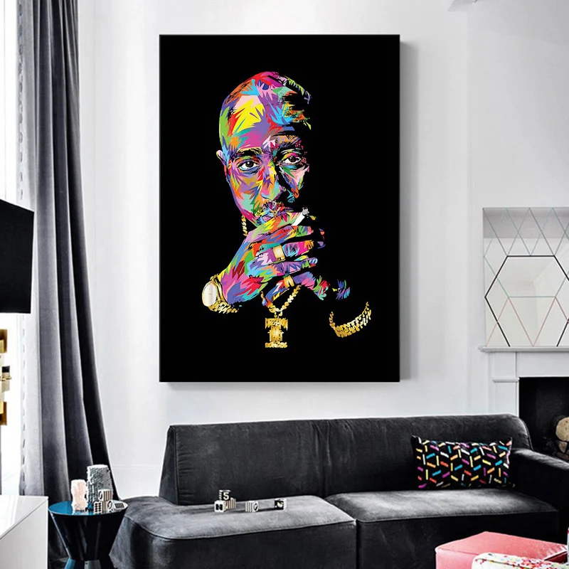 

Black Graffiti Sport Basketball Superstar Fans Canvas Painting Abstract Men Poster and Prints for Wall Art Living Room Decor