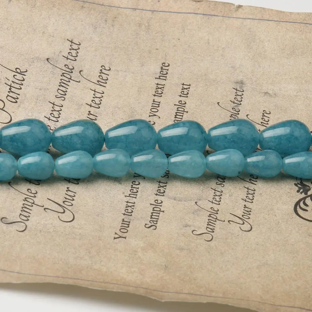 Оптовая продажа натуральный камень небесно-голубой нефрит в форме капли воды