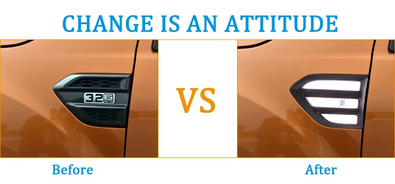 JAZZ TIGER 2 шт. Автомобильная фара крыла для Ford Ranger T7 T8- Светодиодный дневной ходовой свет Поворотная сигнальная лампа 12 В DRL боковая лампа