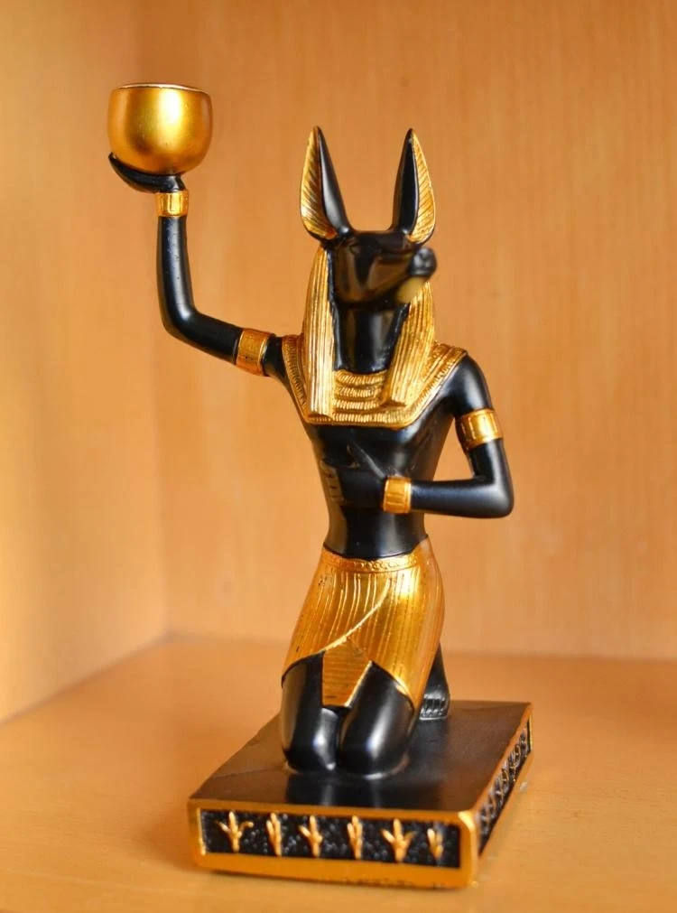 Anubis Dog God Room Decoration Living Desktop Vintage Home Decor Resin Egypt Figurines Gift Office Ornaments Promotion | Дом и сад
