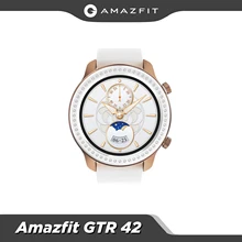 Global Version Amazfit GTR 42mm Smart Watch 5ATM Waterproof Smartwatch 24Days Battery GPS Music Control Leather Silicon Strap