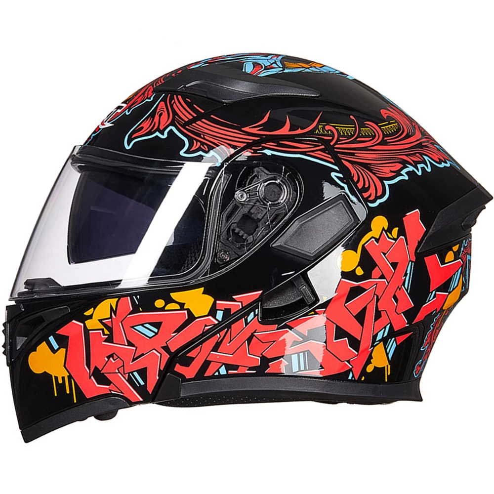 GXT Filp Up Motocross Helmet Men Women Motorcycle Helmet Casco Moto Motorbike Capacete Double Visor Full Face Racing Helmet