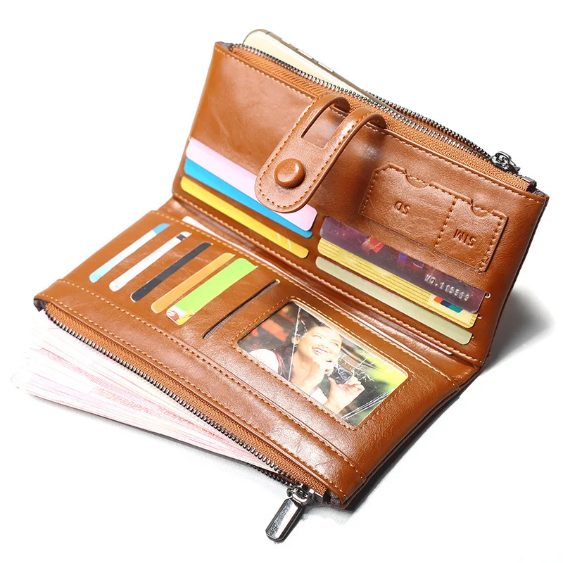 

2020 new wallet fashion retro ladies long wallet casual clutch bag wild