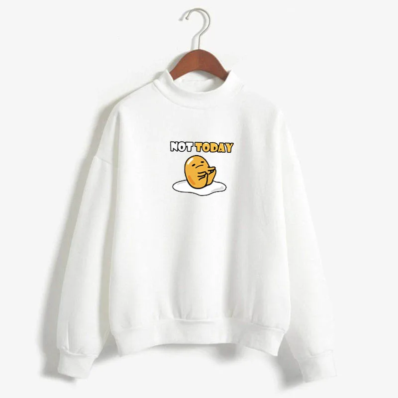 Новая Толстовка notoday gudetama Harajuku женская зимняя повседневная с коротким рукавом Япония Милая ленивая яйцо notoday Топы Одежда