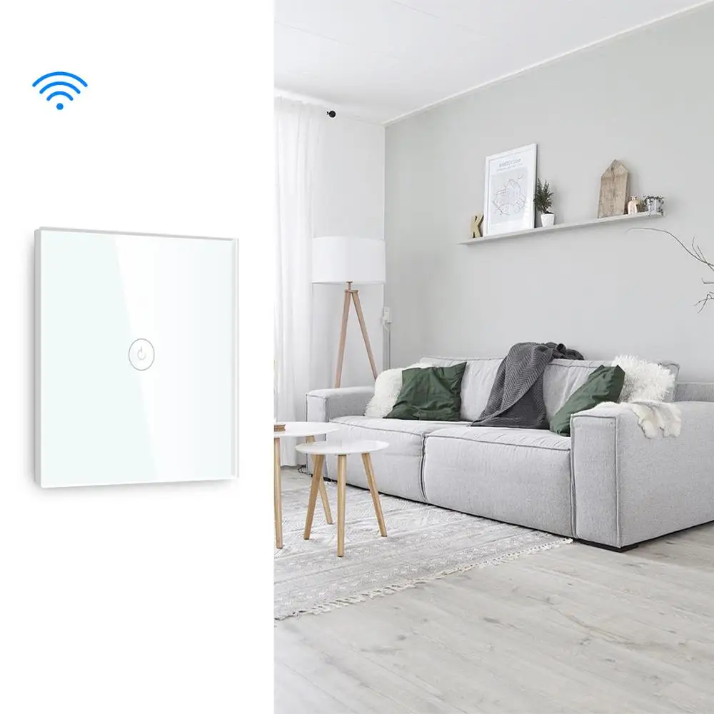 BSEED, ЕС, сенсорный Wi-Fi светильник, 1 комплект, 1 способ, умный переключатель, беспроводной Wifi переключатель, белый, черный, золотой цвета, для умного дома