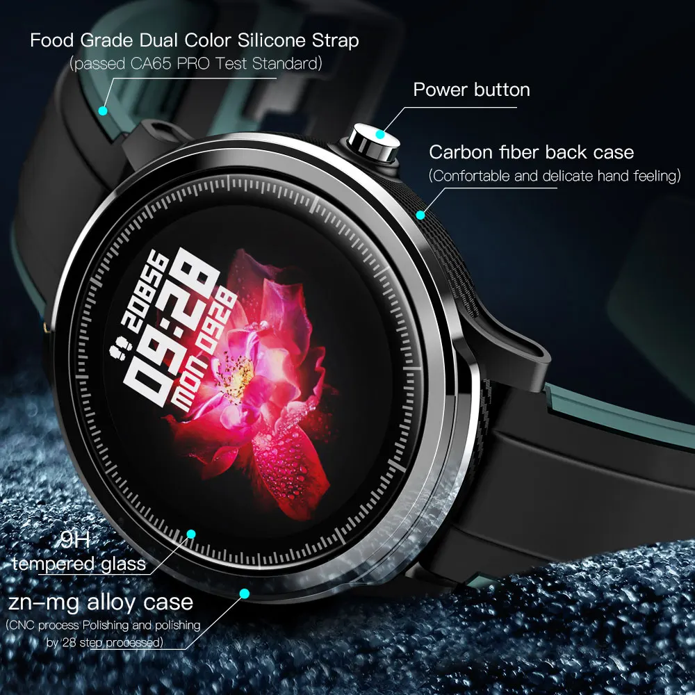 SN80 Смарт-часы сделай сам Уход за кожей лица IP68 Водонепроницаемый полный