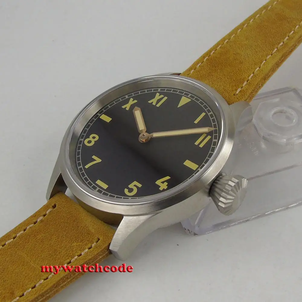 43 мм стерильный циферблат Калифорния сэндвич-циферблат сапфировое стекло ручная