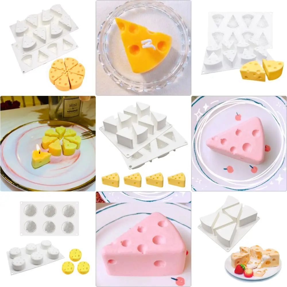 

3D Cheese Mousse Mould Jelly Chocolate Silicone Mold DIY Homemade Soap Candle Mould Cake Decorating Tool Bakeware