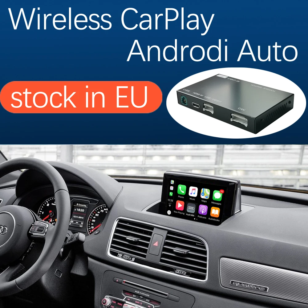 Беспроводной автомобильный интерфейс Apple CarPlay Android для Audi A1 Q3 2011 2018 с функцией