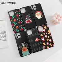 merry christmas animals santa claus phone case candy color for iphone 6 7 8 11 12 s mini pro x xs xr max plus