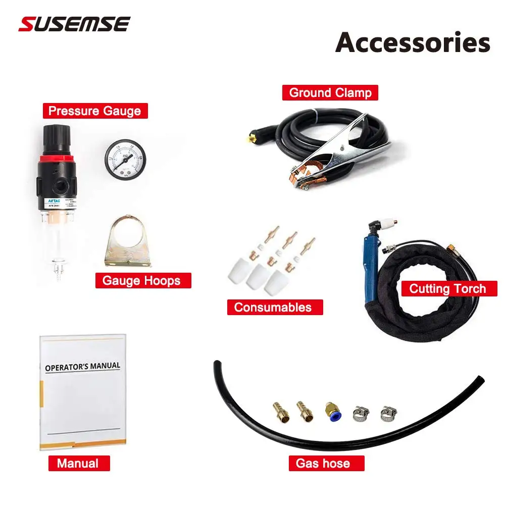 SUSEMSE новая машина плазменной резки CUT50 220V Напряжение 50A плазменный резак с PT31 Бесплатные сварочные аксессуары CUT-50