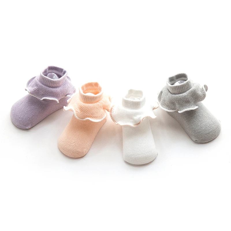 

Newborn Baby Kids Flocking Warm Cotton Socks Lovely Lace Toddler Warm Socks Unisex Cotton Socks Girls Socks Ruffle Socks