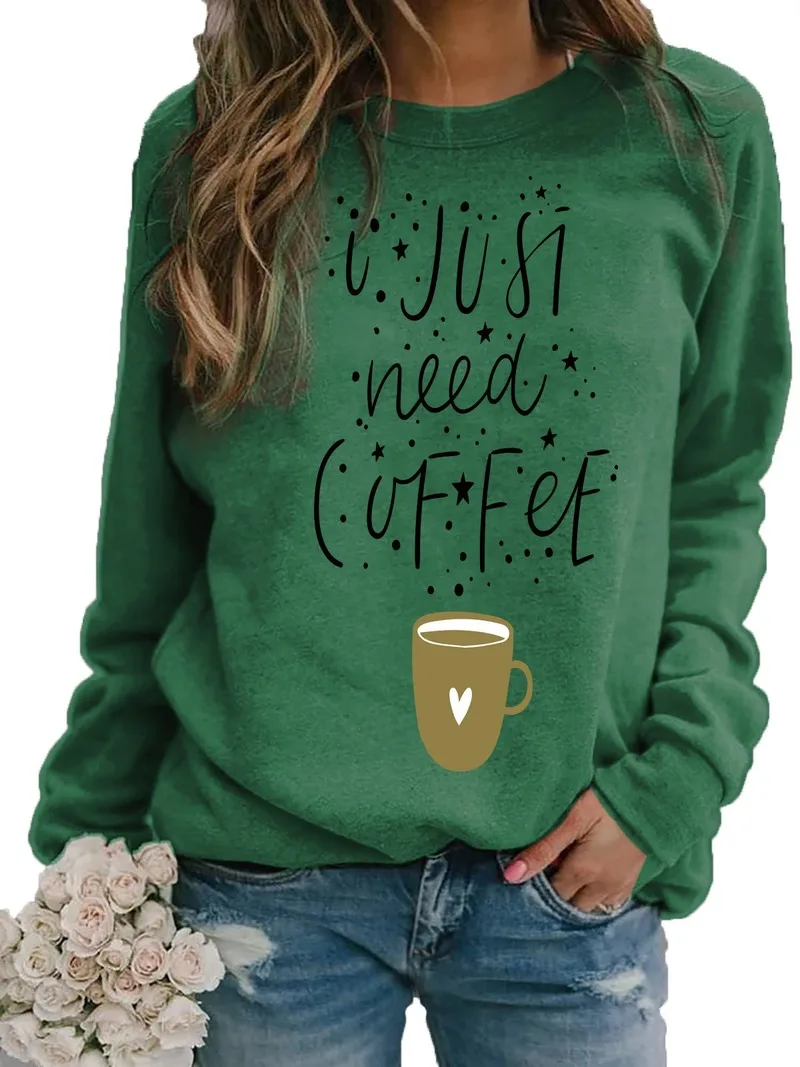 Oversize Girls Hot Sale of Loose-fitting Round-neck Print Guard Dress Guard Dress Sweatshirts 2021 Spring-Autumn Fashion Ladies