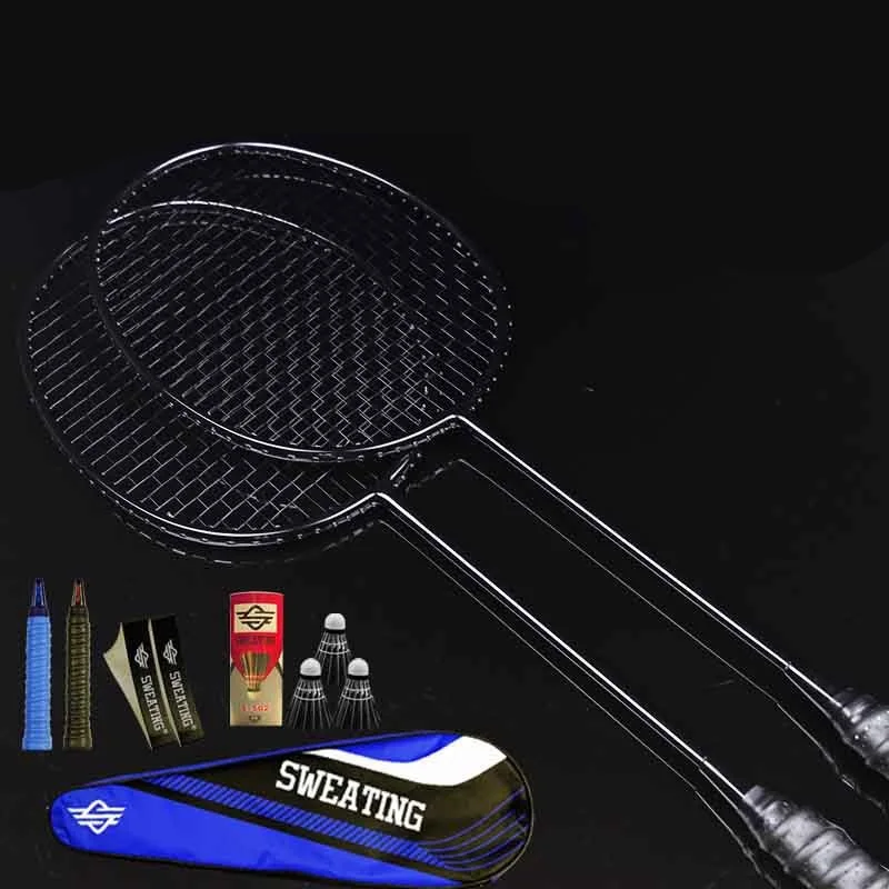

2PCS Full Carbon Training 5U Badminton Racket Sport Equipment Badminton Racket Professional Padel Racket Racquet With Bag -40