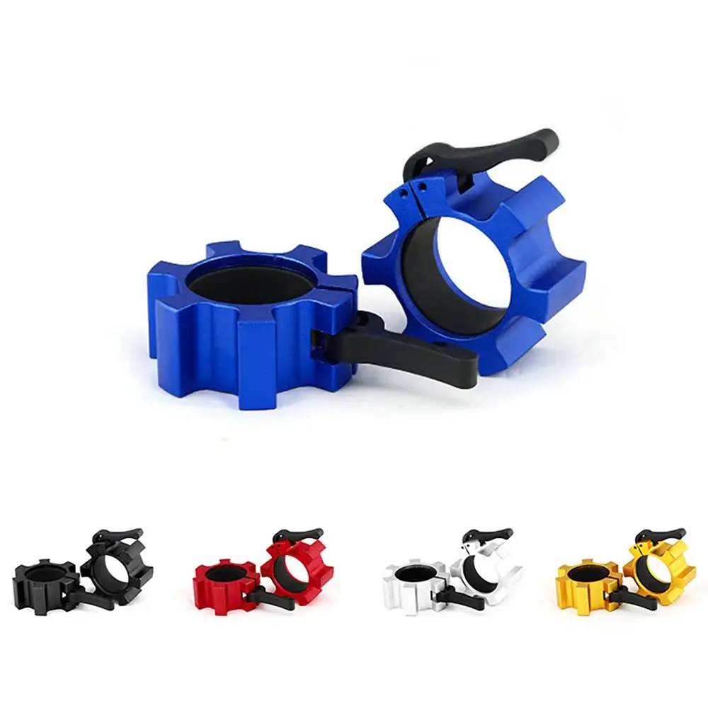 

1 Pair 50mm Spinlock Collar Aluminum Alloy Barbell Collar Lock Dumbell Clips Clamp Weight Lifting Bar Gym Dumbbell Fitness