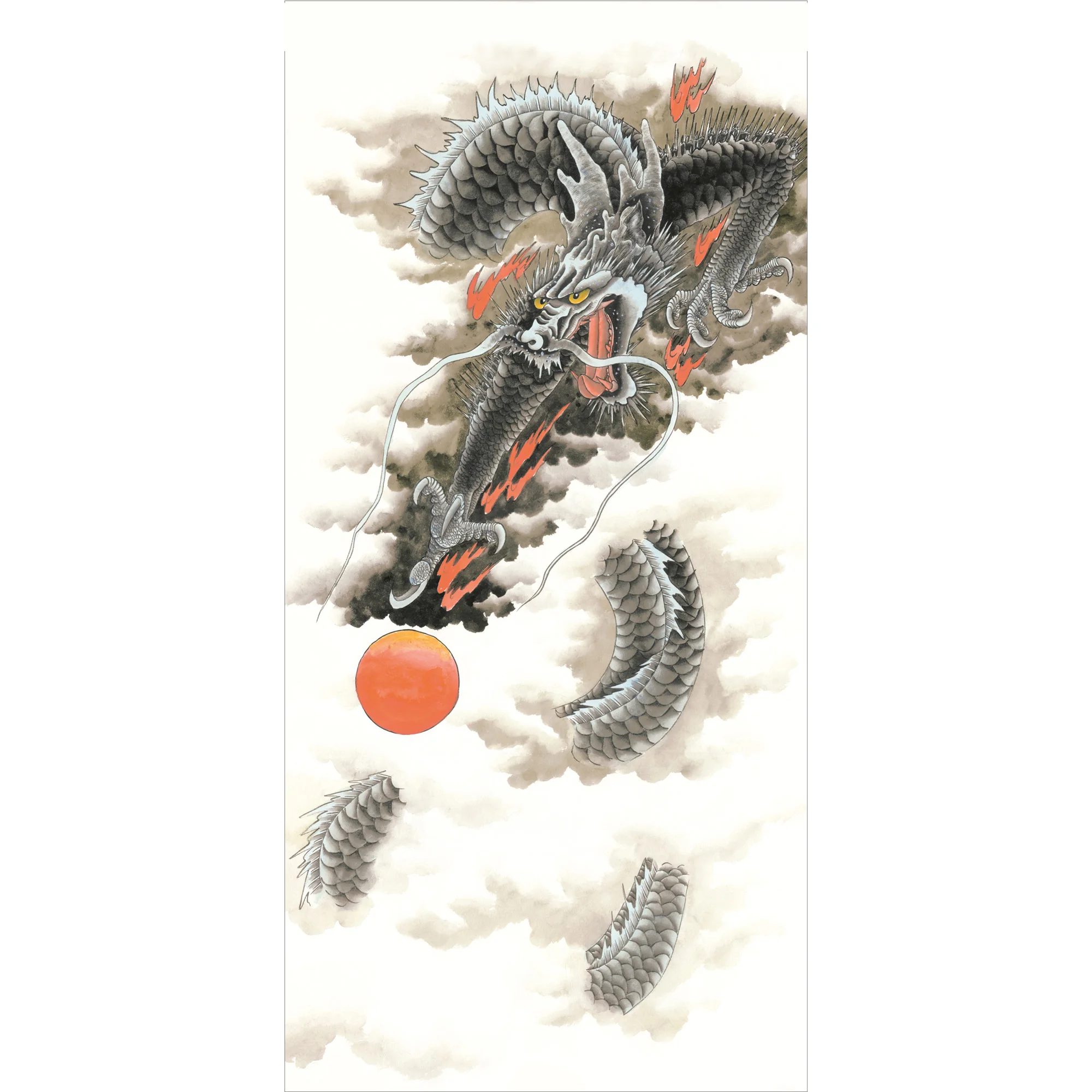

Китайская шелковая подвесная картина фэн-шуй, украшение для дома/офиса, каллиграфия, художественный настенный свиток-дракон
