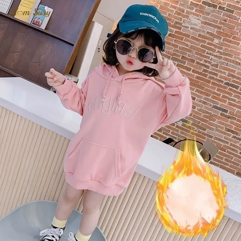 

Baby Girl Boy Warm Long Hoodie Cotton Fleece Infant Toddler Child Sweatshirt Long Casual Hooded Top Outfit Baby Clothes 1-7Y