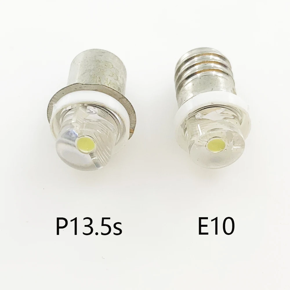 2 шт. P13.5s 0,5 w DC3V 4,5 V 6V для светодиодной вспышки светильник лампочка факелов высокое Яркость Аварийный Рабочий светильник 0,5 Вт светодиодные лампы