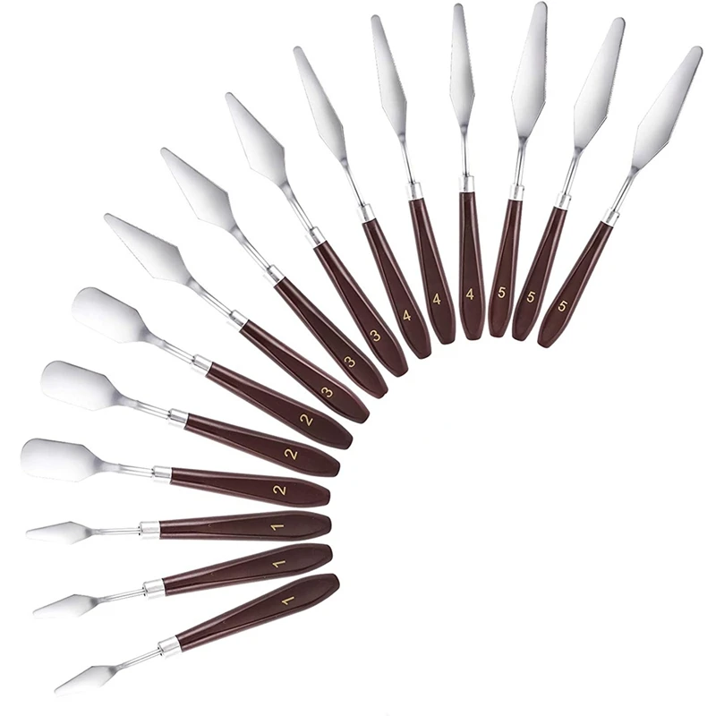 

15 Pieces Palette Knife Set, Spatula Palette Knife Mixing Scraper for Oil, Canvas, Acrylic Painting