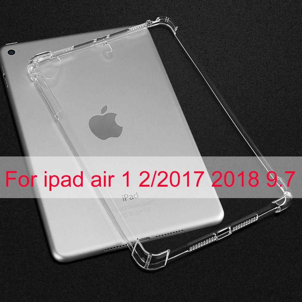 For air 1 2 Essidi мягкий прозрачный чехол для IPad Mini 1 2 3 4 5 Tansparent противоударной защитной плёнки чехол для планшета из Уретанового термопластика для IPad 2, 3, 4 чехол для IPad Air 1 2 3 9,7 - Цвет: For air 1 2