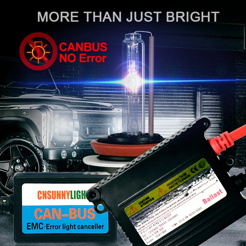 CNSUNNYLIGHT CANBUS Xenon HID Kit H7 H1 H11 фары без ошибок/мигания 4300K 6000K 8000K H4 9005 9006 H3 ксеноновая