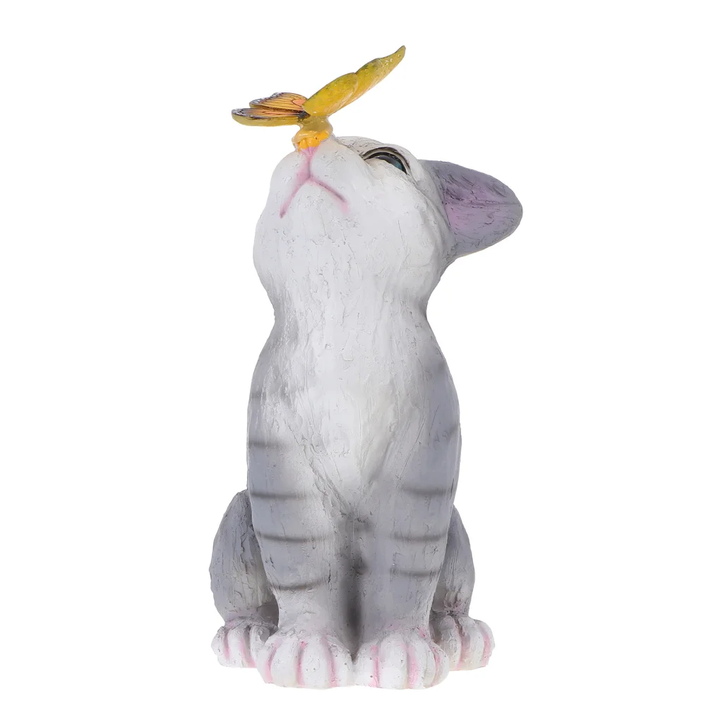

1PC Lovely Solar Light Cat Adornment Garden Courtyard Solar Animal Adornment