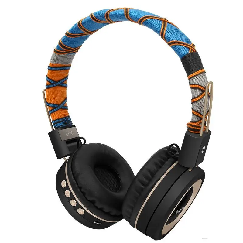 

Bluetooth Headset Sport Computer Gaming Headset Handmade Woven Folk Style Music Headset