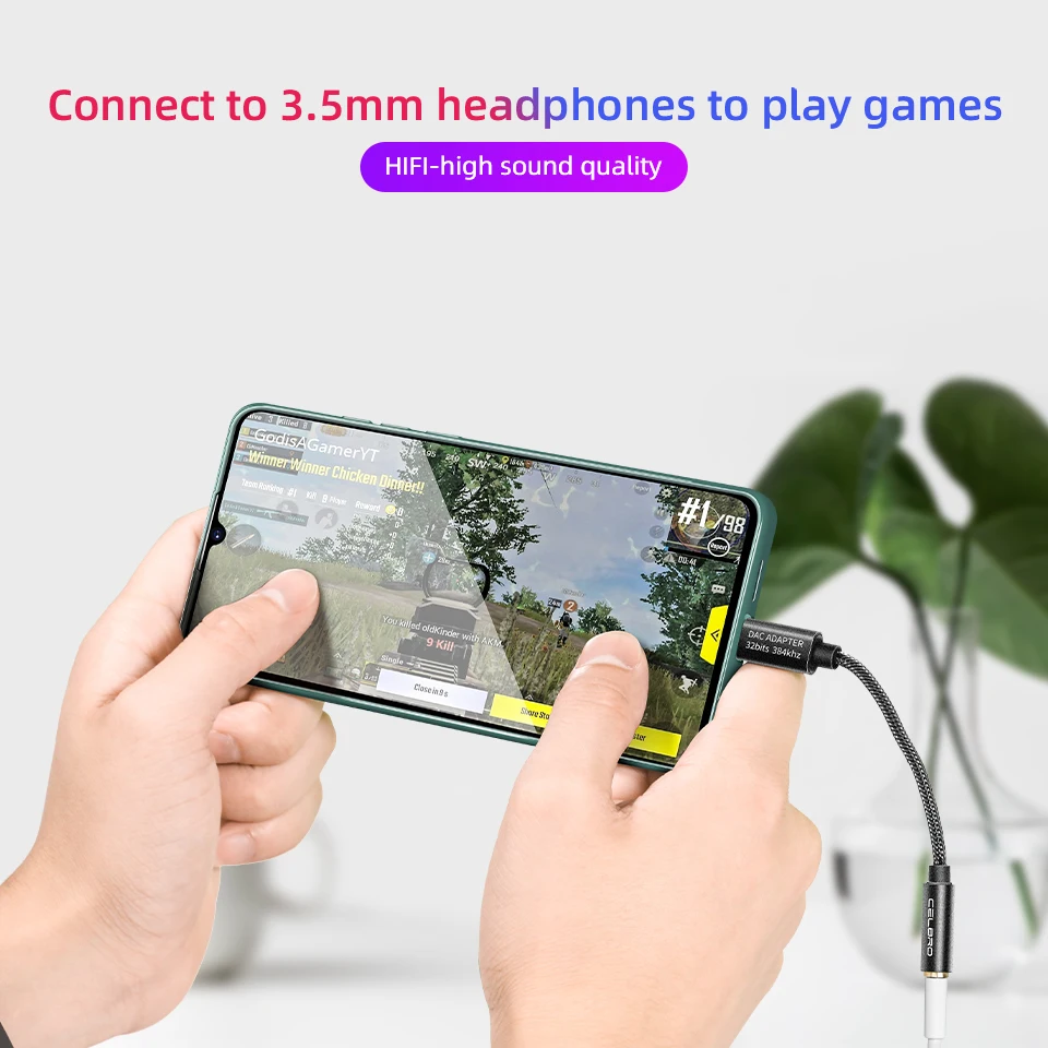 Hi-Fi DAC усилитель для наушников USB Type-C до 3 5 мм аудио адаптер Встроенный Realtek 32 бит/384