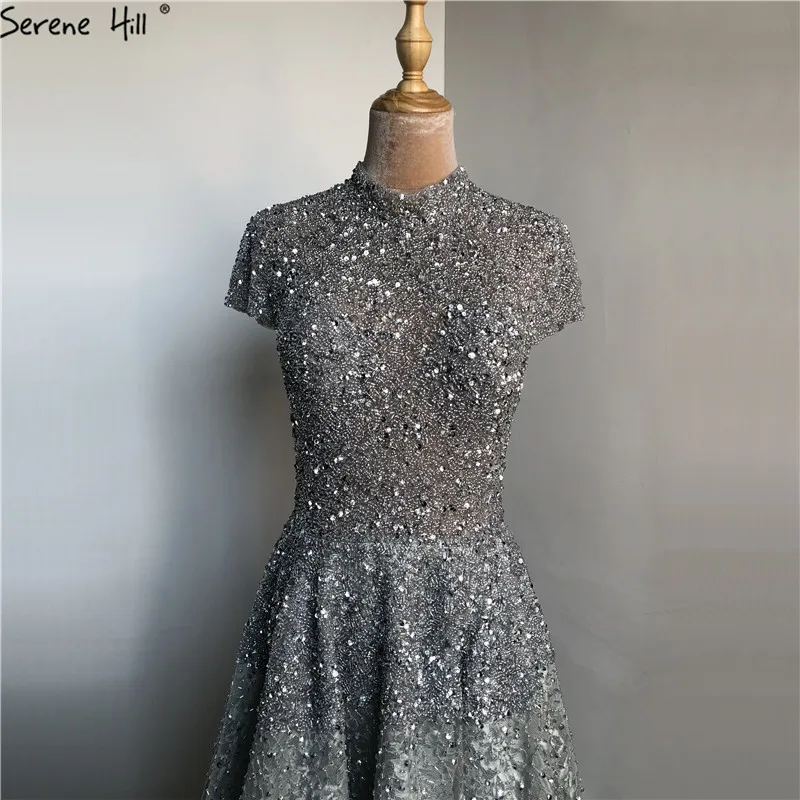 Дубай роскошные серебряные ассиметричные вечерние платья 2021 с высокой