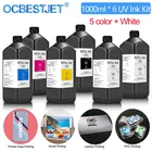 6x1000 мл светодиодные УФ-чернила для Epson L800 L805 L1800 1390 1410 1500W R1900 R2000 R3000 4880 7880 для DX5 DX7 печатающая головка чернила для УФ-принтера
